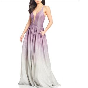 Coya Collection
Plunging V-Neck Shimmer Ombre Ball Gown